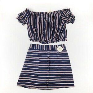 Navy and white two piece set 0003